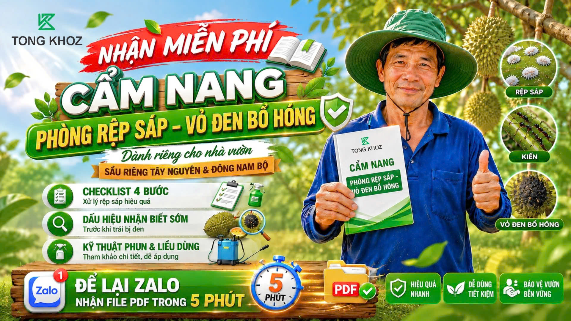Nhận miễn phí cẩm nang phòng rệp sáp - vỏ đen bồ hóng sầu riêng — Tổng Kho Z